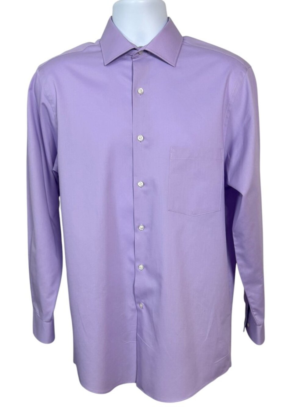 Van Heusen Light Purple Dress Shirt Classic Fit 15.5 32/33